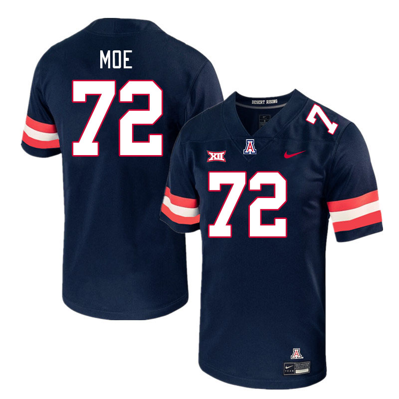 Men #72 Wendell Moe Arizona Wildcats Big 12 Conference College Football Jerseys Stitched-Navy